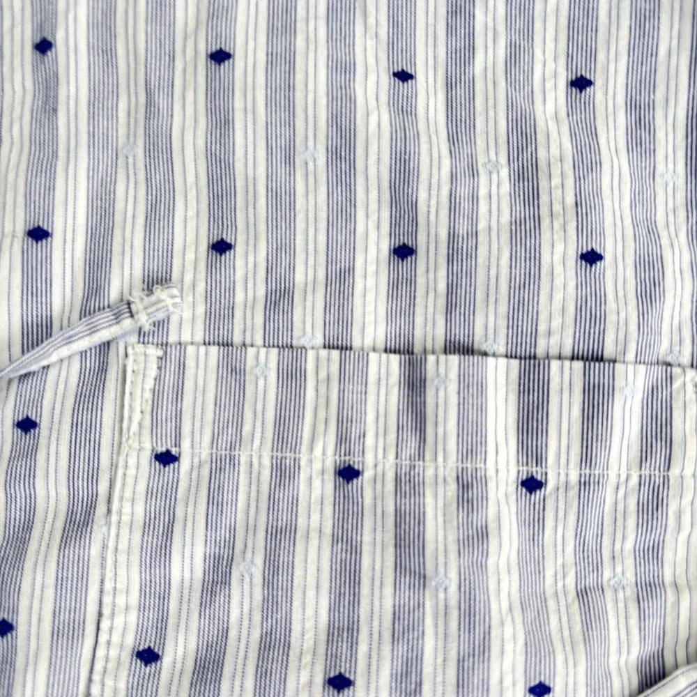 Aerie Off-Duty Poplin Tie Front Shirt Ocean Sky Women's Lounge Top Size XL